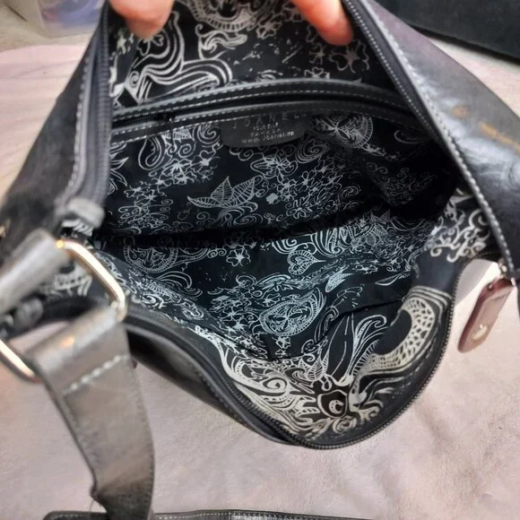 Joanel Black Leather Hobo Shoulder Bag with Studded Hardware – Canadian Design - Picture 2 of 14